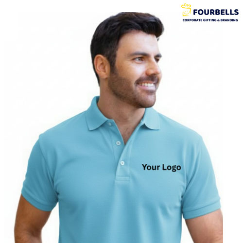 Corporate Sky Blue Color T-Shirt