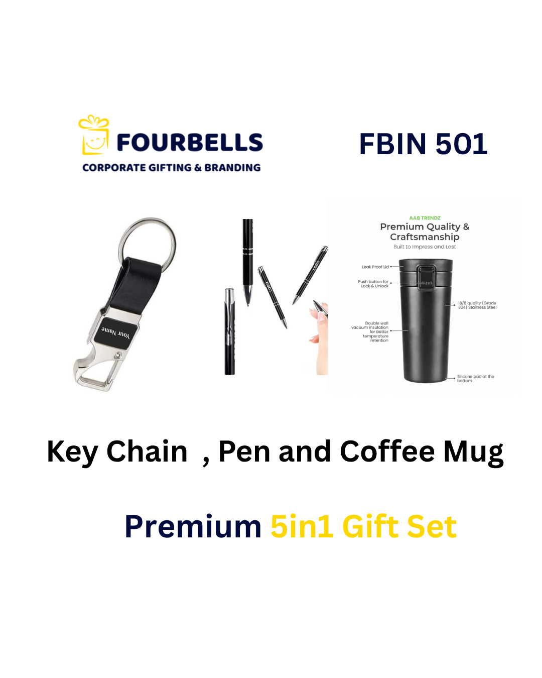 Premium 5-in-1 Executive Corporate Gift Set Customized Branding Available
