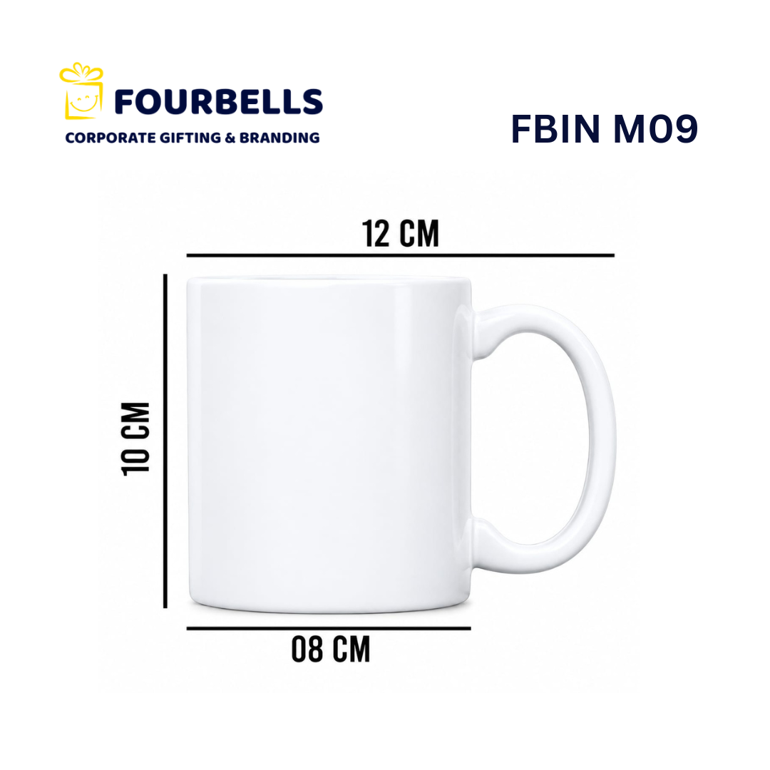 Customized Corporate Coffee Mug 325 ML White Ceramic Mug with Logo Printing Personalized Office
