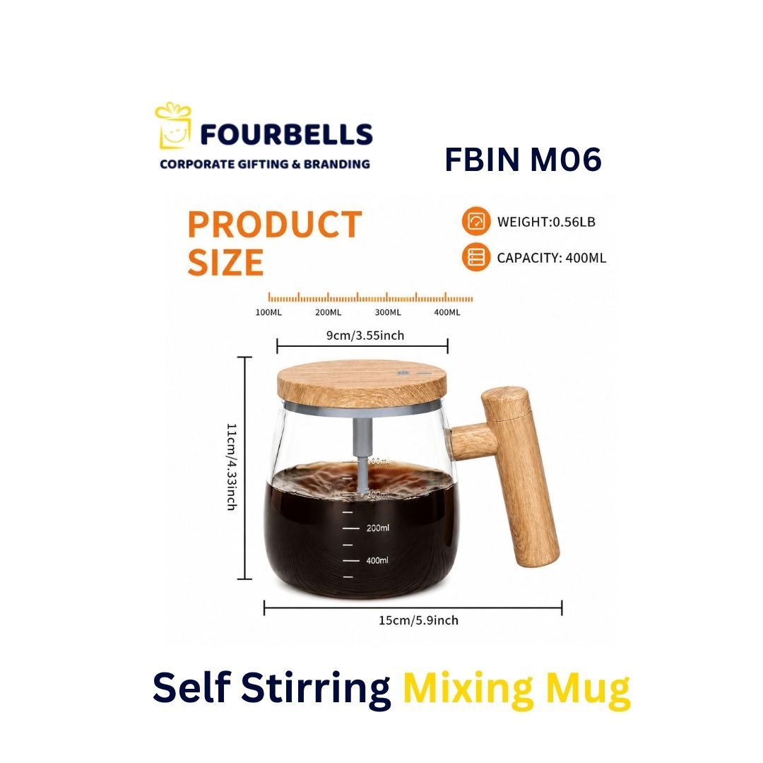 Automatic Self-Stirring Coffee Mug | Rechargeable 400ml | Fourbells