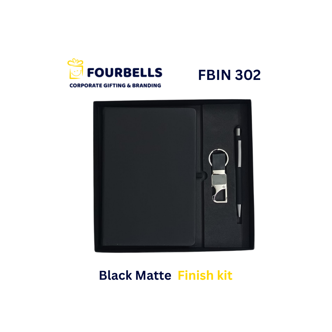 3in1 Corporate Gift Set FBIN 302  Diary, Metal Ball Pen and PU Keychain