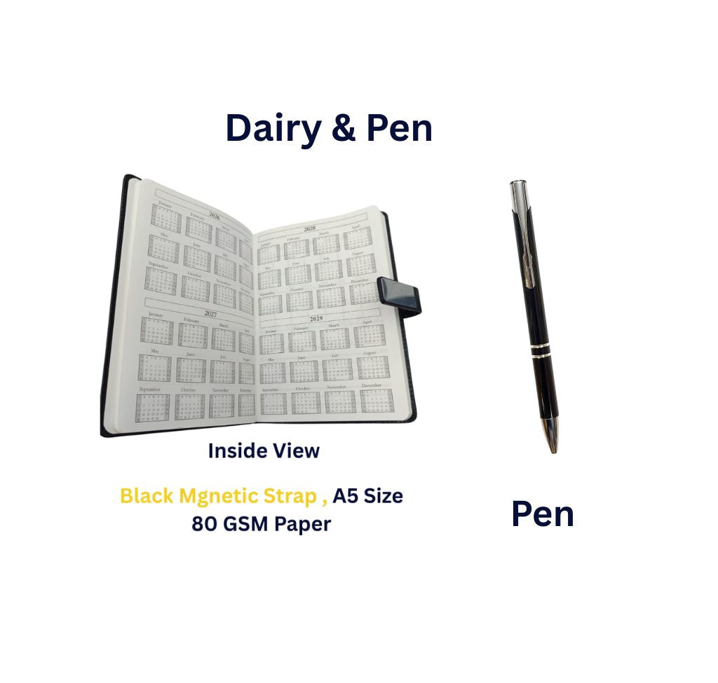 2 in 1 Diary & Metal Pen Gift Set  Customized Corporate Gifts Employee gift