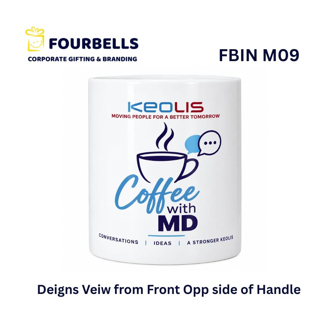 Customized Corporate Coffee Mug 325 ML White Ceramic Mug with Logo Printing Personalized Office
