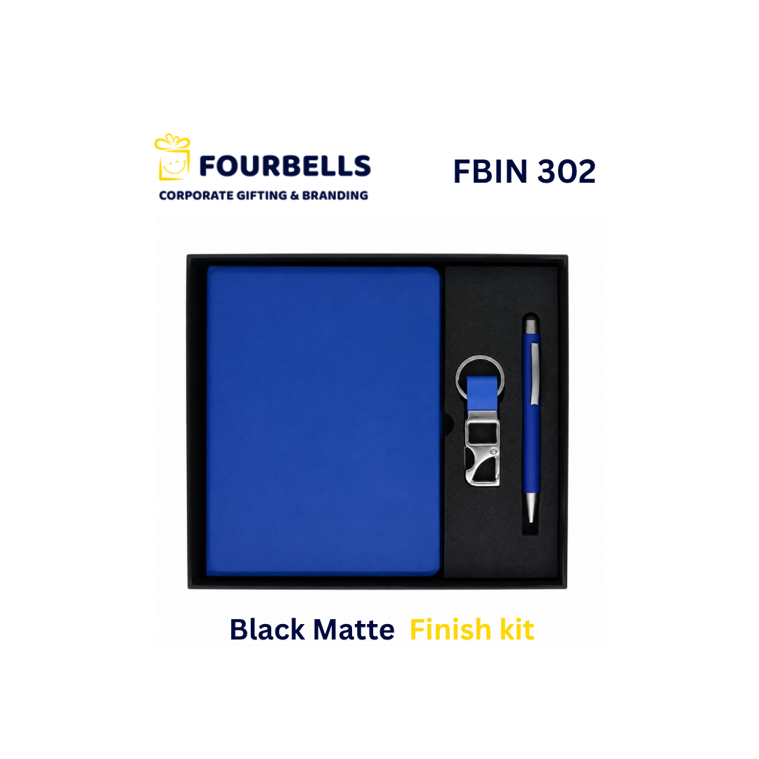 3in1 Corporate Gift Set FBIN 302  Diary, Metal Ball Pen and PU Keychain