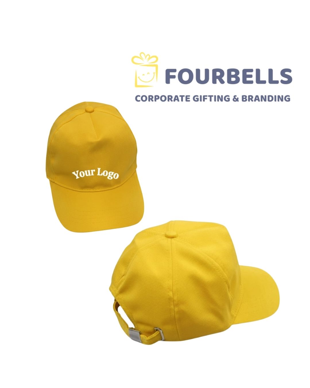 Plain & Printed Cotton Caps with Custom Logo | Promotional & Corporate Gifting Caps | Fourbells