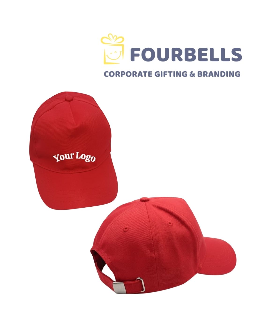 Plain & Printed Cotton Caps with Custom Logo | Promotional & Corporate Gifting Caps | Fourbells