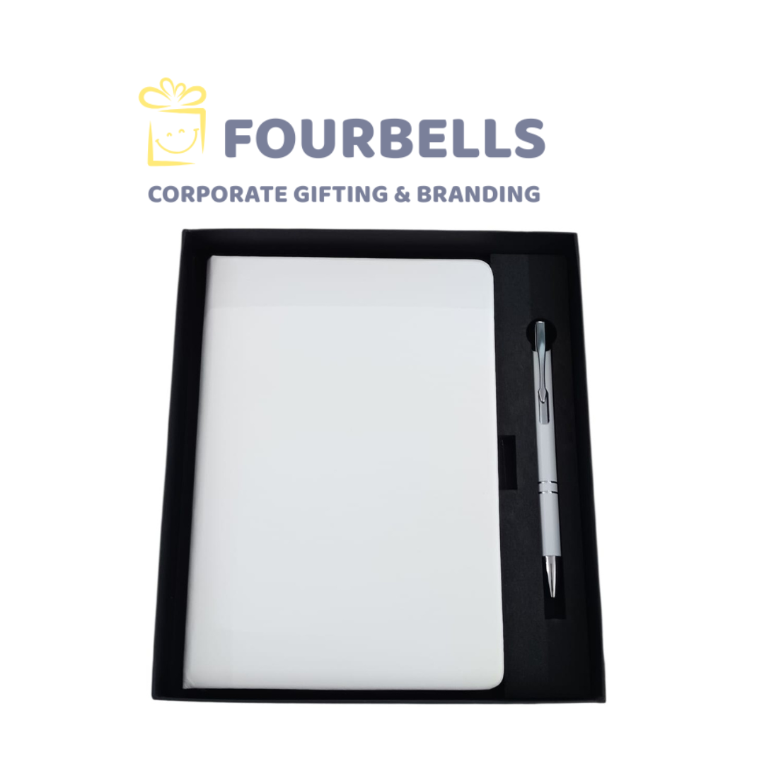 Customized 2-in-1 Corporate Gift Set with Matte Finish Diary Metal Ball Pen Employee Client Gift