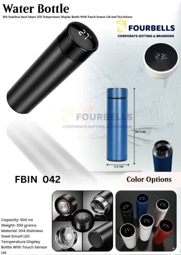 Stainless Steel Smart Led Temperature Bottle
