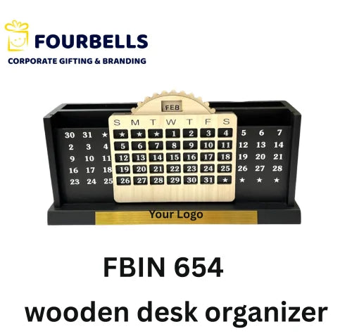 Fourbells FBIN 654 Wooden Desk Organizer