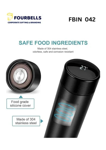 Stainless Steel Smart Led Temperature Bottle