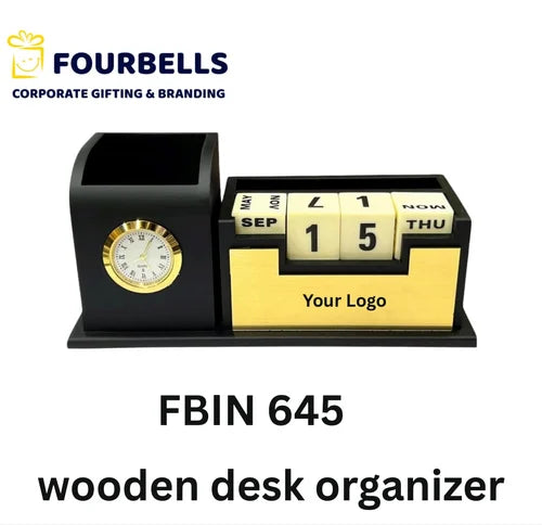Fourbells FBIN 645 Wooden Desk Organizer